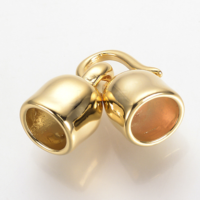 Brass Hook Clasps KK-Q735-215G-1