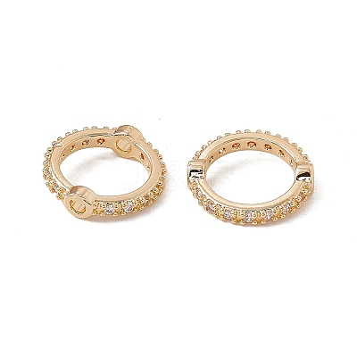 Brass Micro Pave Cubic Zirconia Bead Frames KK-A171-05G-03-1