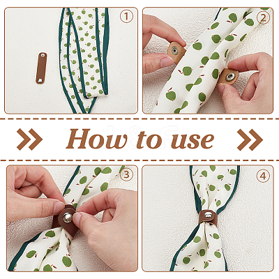 PU Leather Scarf Clips FIND-WH0199-340-1