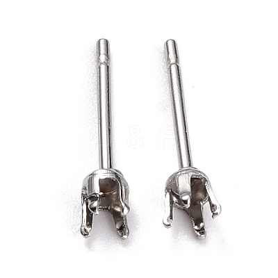 Non-Tarnish 304 Stainless Steel Stud Earring Settings X-STAS-B004-05P-D-1