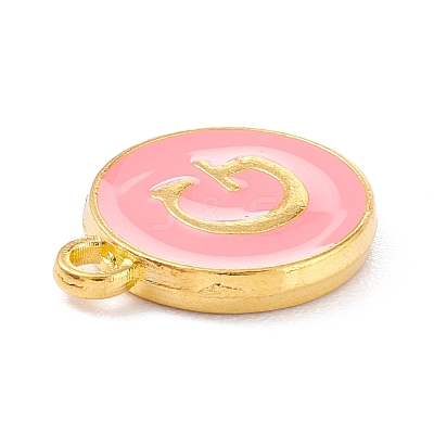 Golden Plated Alloy Enamel Charms X-ENAM-Q437-14G-1