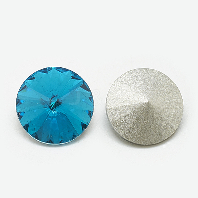 Pointed Back Glass Rhinestone Cabochons RGLA-T086-14mm-12-1