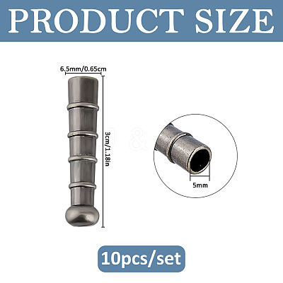 10Pcs Retro Zinc Alloy Cord Ends FIND-FH0017-97AS-1