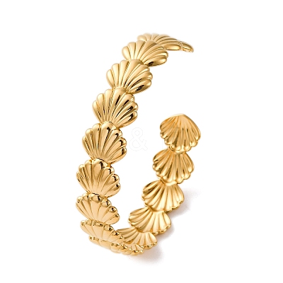 304 Stainless Steel Cuff Bangles for Women BJEW-F491-01G-04-1