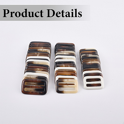 20Pcs Resin Tri-Glide Adjuster Buckles FIND-GF0008-12C-1