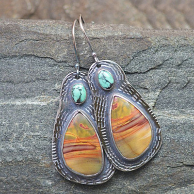 Alloy Enamel Dangle Earrings FS-WG6E131-19-1