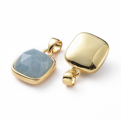 Natural Aquamarine Charms G-L553-58B-G-1