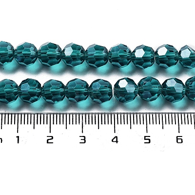 Electroplate Transparent Glass Beads Strands EGLA-A035-T8mm-A12-1