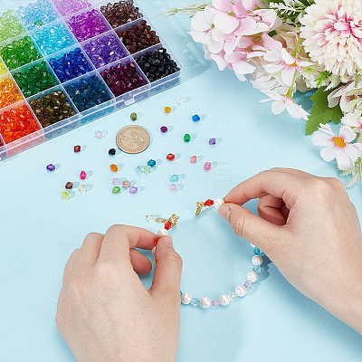 2380Pcs 28 Colors Transparent Acrylic Beads TACR-PH0001-87-1