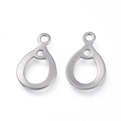 Non-Tarnish 201 Stainless Steel 2-Loop Link Pendants X-STAS-L232-085P-1