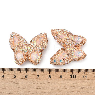 Handmade Polymer Clay Rhinestone Beads CLAY-NH0001-11B-1