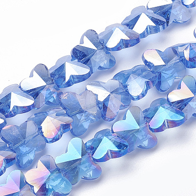Electroplate Glass Beads X-EGLA-Q091-14mm-B10-1