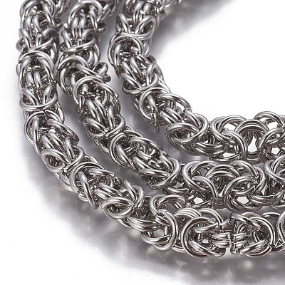 Tarnish Resistant 304 Stainless Steel Byzantine Chains CHS-P007-07P-02-1