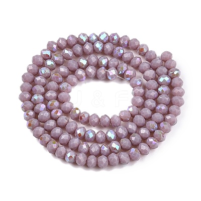 Electroplate Opaque Solid Color Glass Beads Strands EGLA-A044-P3mm-L13-1