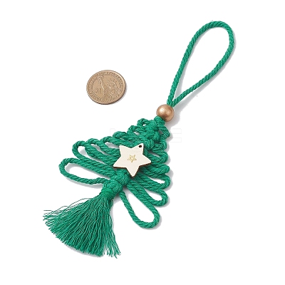 3Pcs Cotton Christmas Trees Pendant Decoration HJEW-JM03830-1