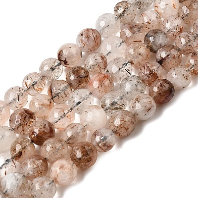 Natural Black Gold Rutilated Quartz Beads Strands G-D359-A02-8mm-1