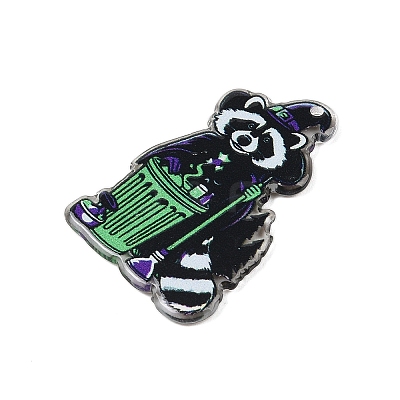 Halloween Theme Opaque Acrylic Pendants SACR-S034-08C-1