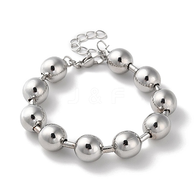 Rack Plating Brass Ball Chain Bracelets BJEW-G676-01E-P-1