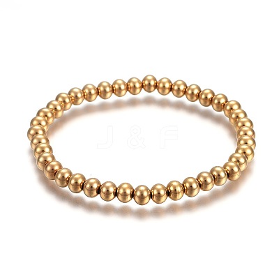 201 Stainless Steel Stretch Bracelets BJEW-F363-01G-1