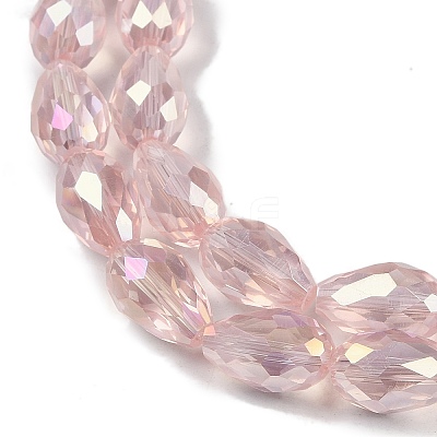 Transparent Electroplate Glass Beads Strands LS-EGLA-N013-T8mm-B18-1