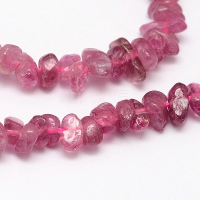 Chips Natural Red Tourmaline Beads Strands G-N0164-29-1