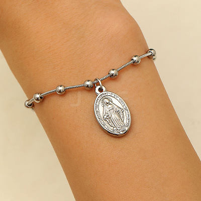 304 Stainless Steel Charm Bracelets FS-WGCF25D-02-1