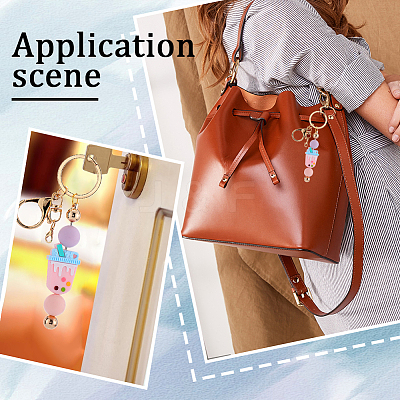 DIY Alloy Bar Beadable Keychain Making Kit DIY-SC0024-54KCG-1