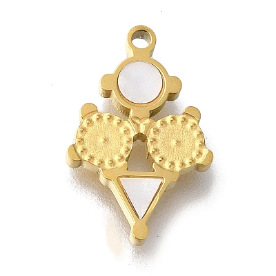Ion Plating(IP) 304 Stainless Steel Manual Polishing Charms STAS-M059-02G-02-1