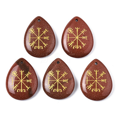 Synthetic Goldstone Pendants G-T122-72J-1