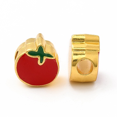 Rack Plating Alloy Enamel Beads PALLOY-A001-06MG-01-1