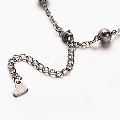 Tarnish Resistant 304 Stainless Steel Cable Chains Bracelets BJEW-O092-04-1