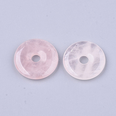 Natural Rose Quartz Pendants X-G-S349-22A-01-1