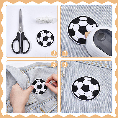 10Pcs Polyester Computerized Embroidery Iron on Sew on Patches PATC-WR0001-34-1