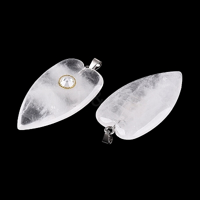 Natural Quartz Crystal Rock Crystal Pendants G-Q601-47I-1
