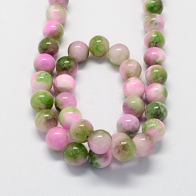 Natural Dyed Persian Jade Gemstone Bead Strands G-R271-6mm-XP25-1