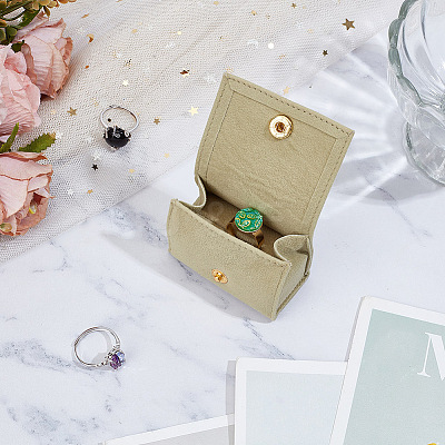 Bag Shaped Velveteen Ring Storage Boxes with Snap Button TP-WH0015-13B-1