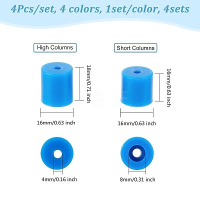 16Pcs 4 Colors Silicone Shock Absorber FIND-OC0002-12-1