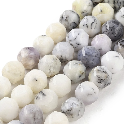 Natural White African Opal Beads Strands G-NH0021-A26-02-1