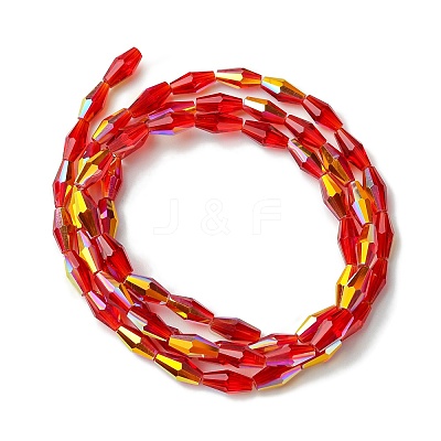Transparent Electroplate Glass Beads Strands GLAA-K064-05A-AB01-1