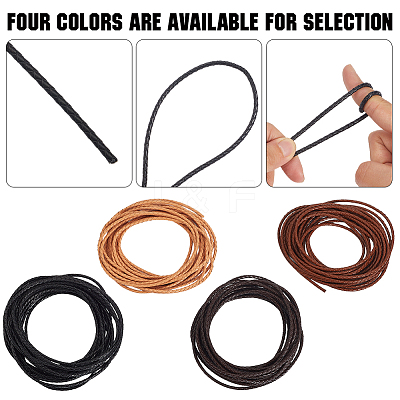 5M Round Braided Cowhide Letter Cord WL-GF0001-34A-03-1