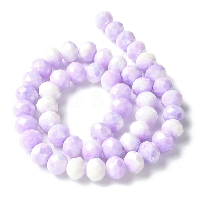 Electroplate Glass Beads Strands LAMP-S068-11B-1
