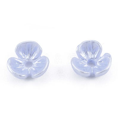Resin Imitation Pearl Bead Caps RESI-N036-01B-1