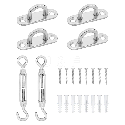 4 Sets 304 Stainless Steel Ceiling Hook Ring Hooks STAS-GA0001-07-1