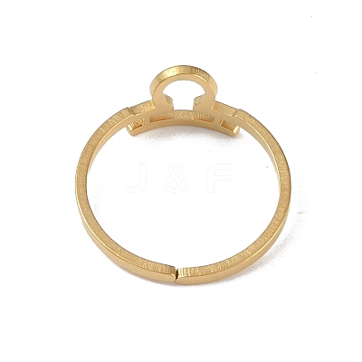 Real 18K Gold Plated 304 Stainless Steel Adjustable Finger Ring RJEW-L115-01G-10-1