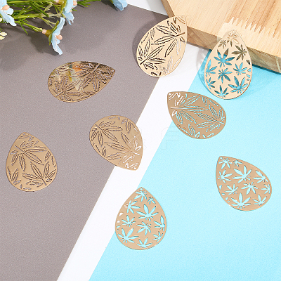 20Pcs 2 Styles Brass Pendants KKC-CA0001-11-1