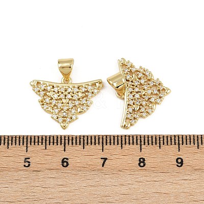 Brass Micro Pave Clear Cubic Zirconia Pendants KK-A269-33G-1