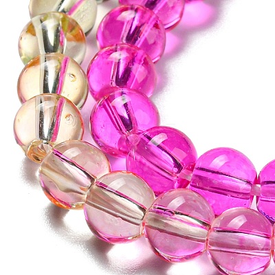 Dyed & Heated Synthetic Quartz Beads Strands G-P502-01A-04-1
