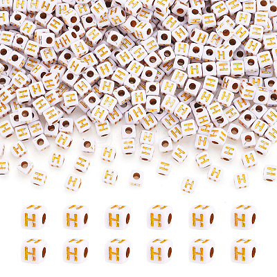 Opaque Acrylic Beads MACR-TAG0001-07H-1