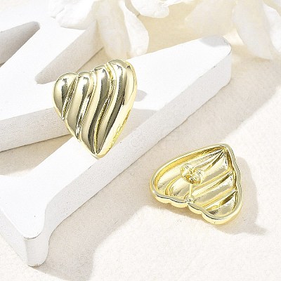 Brass Stud Earrings for Women EJEW-U035-03G-1