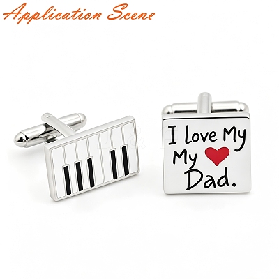 Square 201 Stainless Steel Swank Cuff Links SA-CBAE2BD-01P-A-1